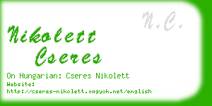 nikolett cseres business card